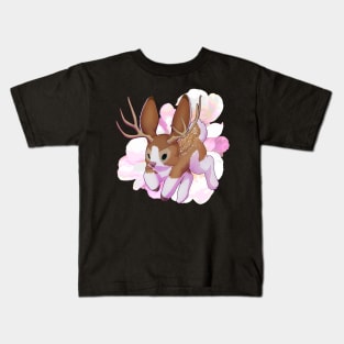 Apple Blossom Jackalope Kids T-Shirt